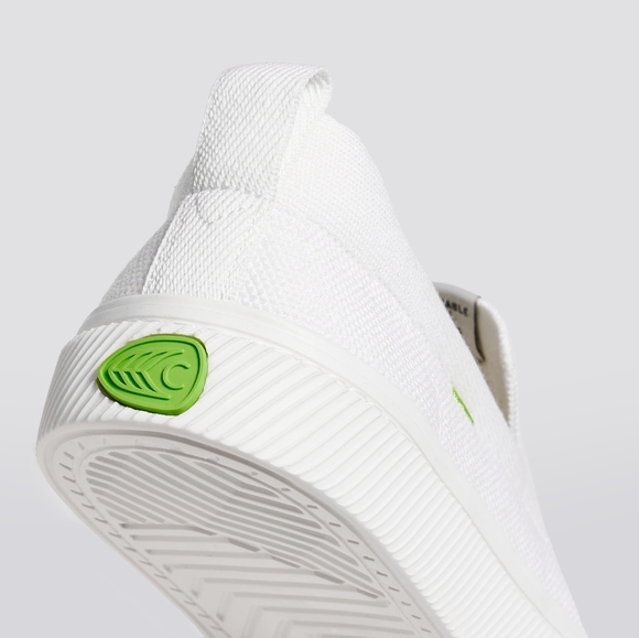 Women's Size 8 CARIUMA IBI White Bamboo Knit Slip-on Sneaker - Picture 4 of 6